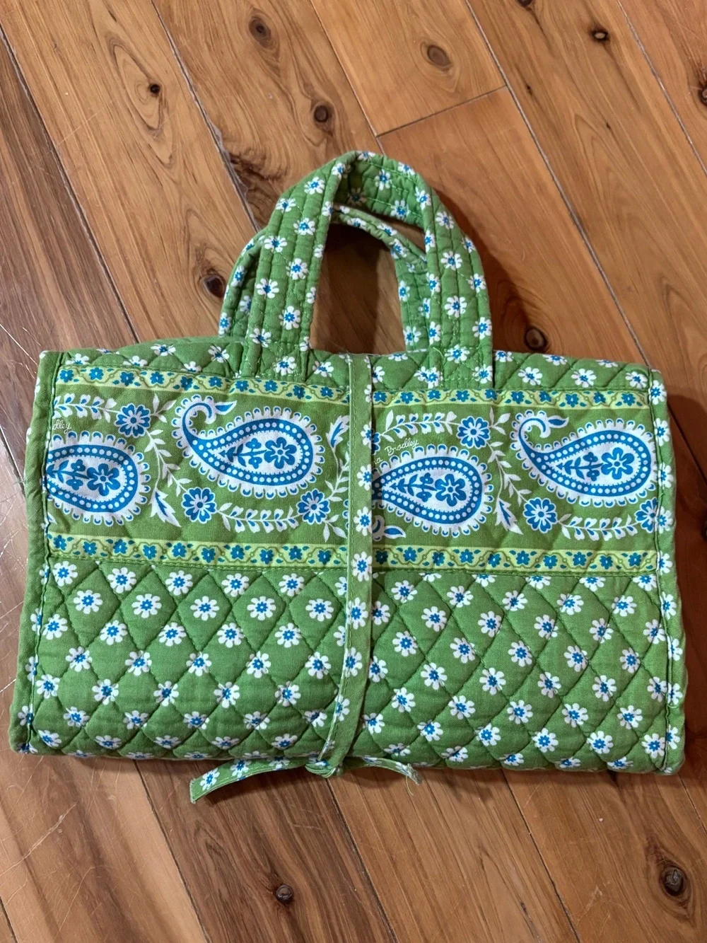 VTG Vera Bradley Green Apple Toiletry Bag Hanging Organizer Y2K